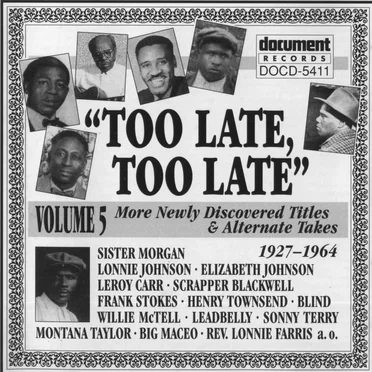Too Late, Too Late: More Newly Discovered Titles & Alternate Takes, Volume 5 (1927-1964) by Various Artists - album cover