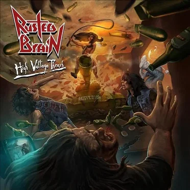 High Voltage Thrash by Rusted Brain - album cover