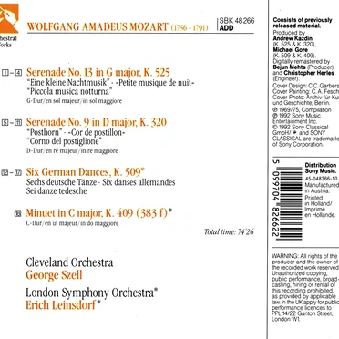 Eine Kleine Nachtmusik / Posthorn Serenade / Six German Dances