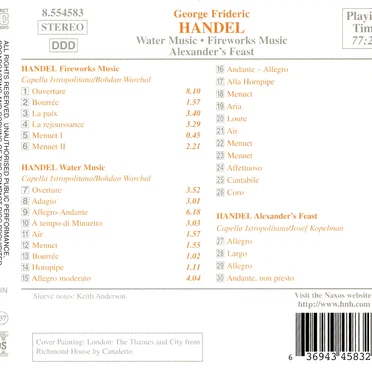 Water Music / Fireworks Music / Alexander's Feast