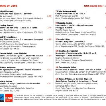 Classic FM: Stars of 2003 by Various Artists - album cover