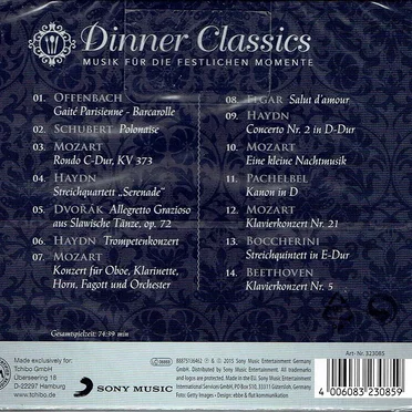 Dinner Classics - Musik für die Festlichen Momente by Various Artists - album cover