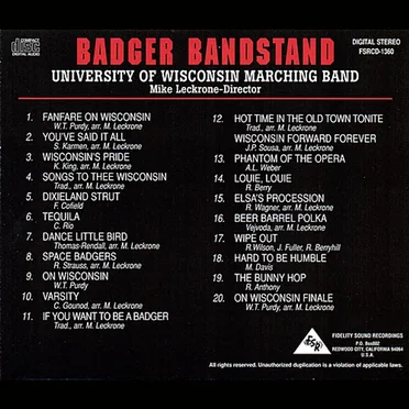 Badger Bandstand by University of Wisconsin Marching Band - album cover