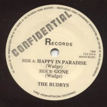 Happy In Paradise b/w Gone by The Budbys - album cover