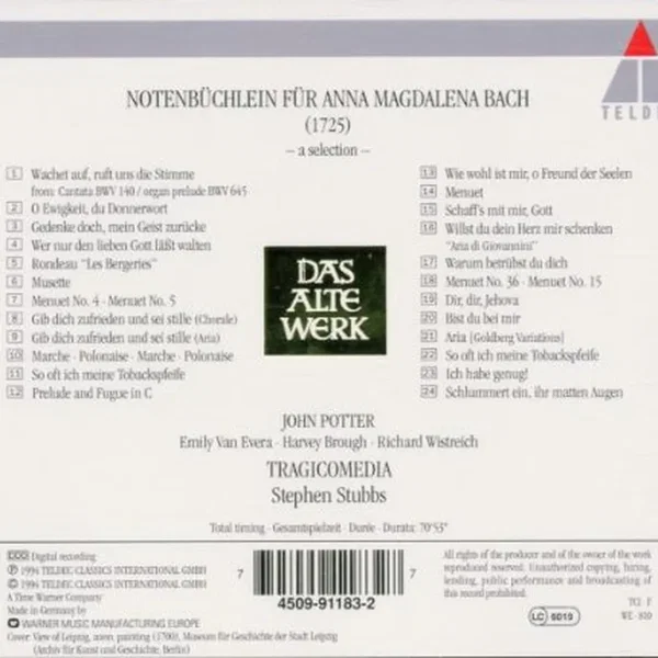 Notenbüchlein für Anna Magdalena Bach: A Selection