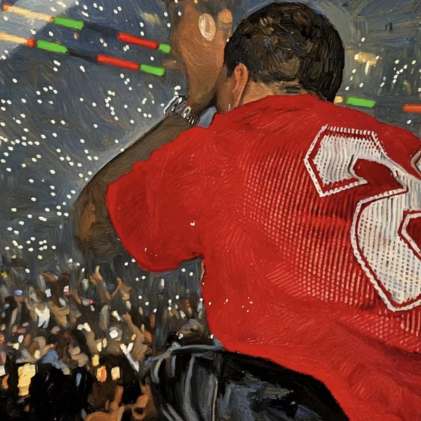 tears on his rings and chains