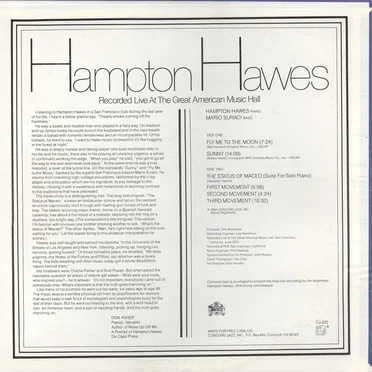 Recorded Live At The Great American Music Hall