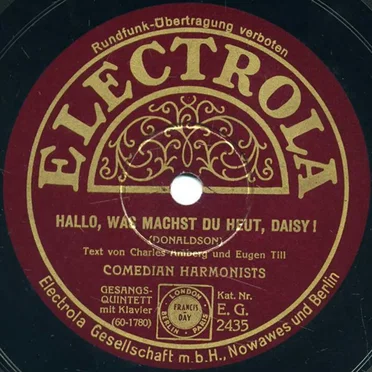 Hallo, was machst du heut, Daisy! / Ich hab dich lieb, braune Madonna