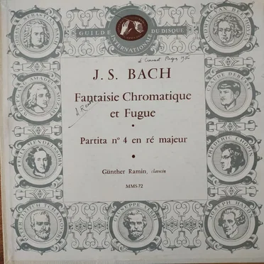 Fantaisie chromatique et fugue - Partita N°4 en ré majeur