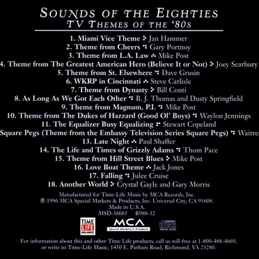 Sounds of the Eighties: TV Themes of the '80s by Various Artists - album cover