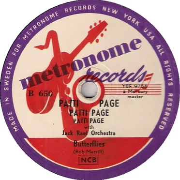 Butterflies / Changing Partners by Patti Page - album cover