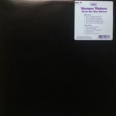 Back On The Throne by Krown Rulers - album cover