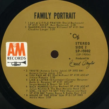 Family Portrait - 16 Outstanding Selections From A&M Records by Various Artists - album cover