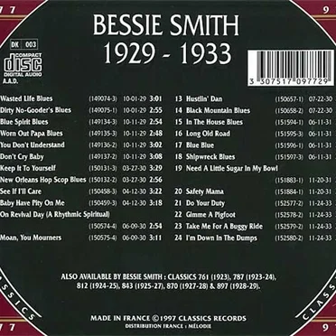 The Chronological Classics: Bessie Smith 1929–1933