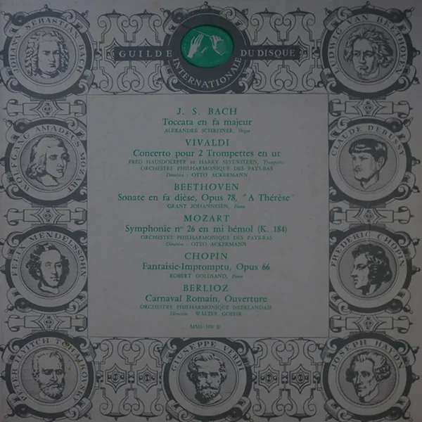 Toccata en fa majeur / Concerto pour 2 trompettes en ut / Sonate en fa dièse, op. 78, « À Thérèse » / Symphonie n° 26 en mi bémol (K. 184) / Fantaisie‐impromptu, op. 66 / Carnaval romain, Ouverture