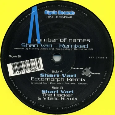 Shari Vari (Remixes) by A Number of Names - album cover