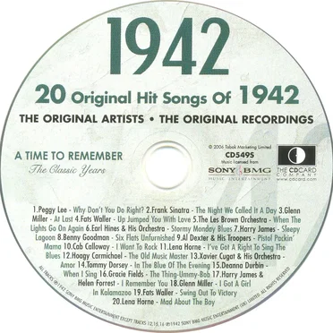 20 Original Hit Songs of 1942 by Various Artists - album cover