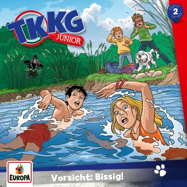 TKKG Junior 2: Vorsicht: Bissig! by Frank Gustavus - album cover