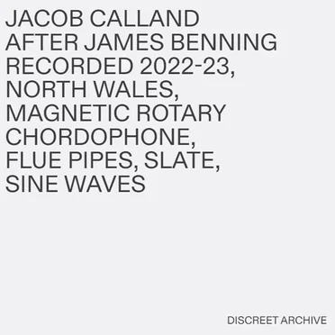 After James Benning by Jacob Calland - album cover