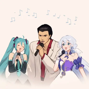 Baka Mitai (Dame dame) - Ultimate Extended Mashup Version: Kiryu Kazuma, Hatsune Miku & Robin Cover