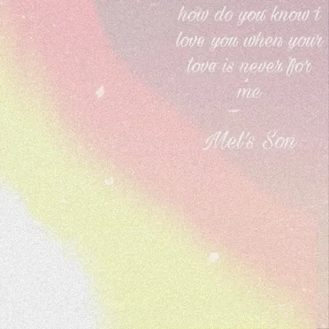 how do you know i love you when your love is never for me