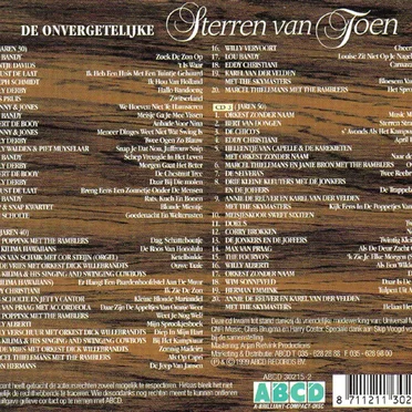De onvergetelijke sterren van toen: Gouden herinneringen aan de jaren 30, 40 en 50 by Various Artists - album cover