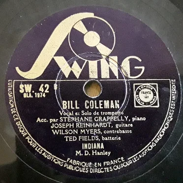 Bill Coleman Blues / Indiana