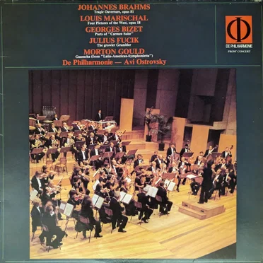 Johannes Brahms: Tragic Ouverture, op. 81 / Louis Marischal: Four Pictures of the West, op. 18 / Georges Bizet: Parts of “Carmen Suite” / Julius Fucik: The growler Grumbler / Morton Gould: Guaracha (from “Latin-American-Symphonietta”)