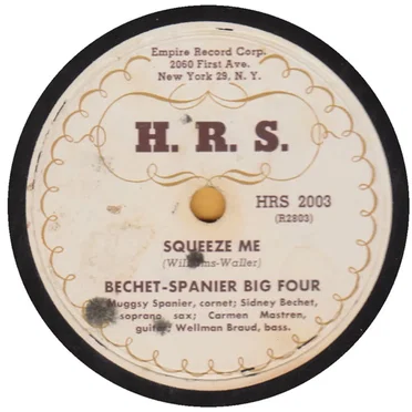 Squeeze Me / Sweet Sue, Just You by Bechet-Spanier Big Four - album cover