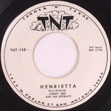 Henrietta / Don’t Cry No More by Jimmy Dee & the Offbeats - album cover