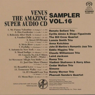 Venus The Amazing Super Audio CD Sampler Vol.16 by Various Artists - album cover