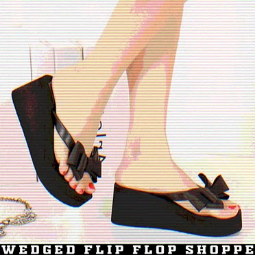 wedged flip flop shoppe