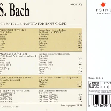 French Suite no. 6 / Partita For Harpsichord