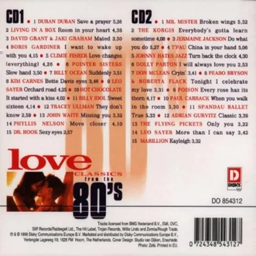 Love Classics from the 80’s by Various Artists - album cover