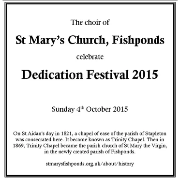 Dedication Festival 2015 by Choir of St Mary’s, Fishponds - album cover