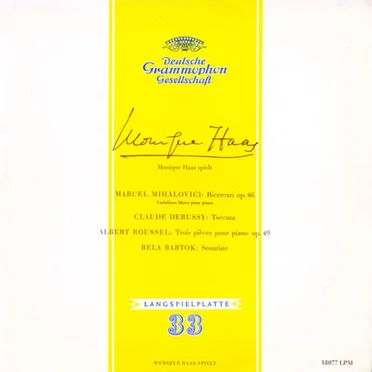 Mihalovici: Ricercari, op. 46 / Debussy: Tocata / Roussel: Trois pièces pour piano, op. 49 / Bartók: Sonatine