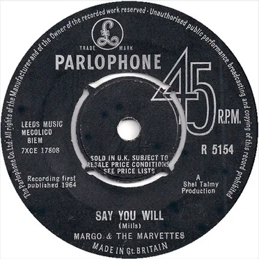 Say You Will by Margo & the Marvettes - album cover