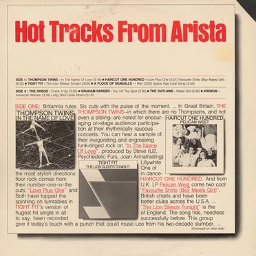 Hot Tracks From Arista by Various Artists - album cover