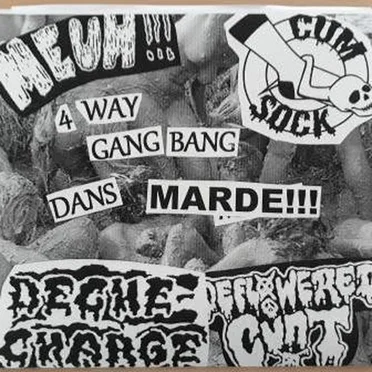 4 way gang bang dans marde !!!