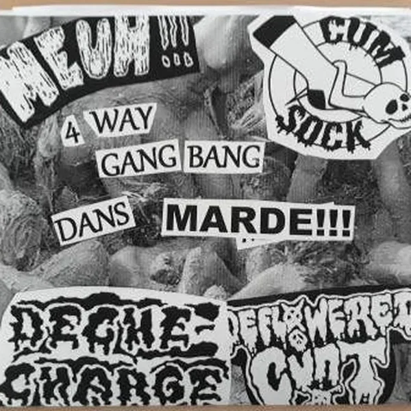 4 way gang bang dans marde !!!