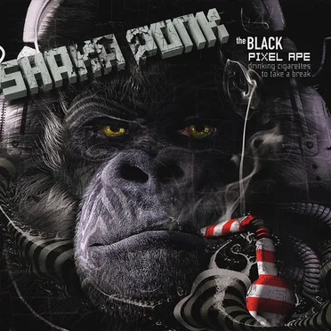 The Black Pixel Ape (Drinking Cigarettes to Take a Break)