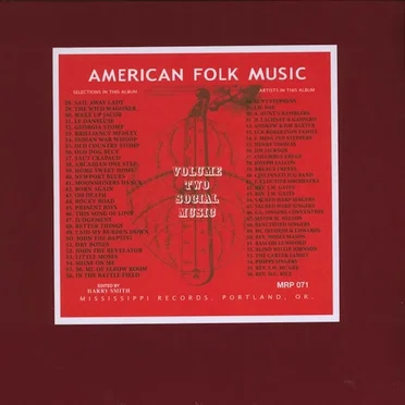 Anthology of American Folk Music, Volume Two: Social Music by Various Artists - album cover