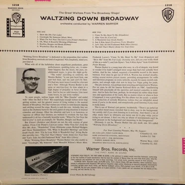 Waltzing Down Broadway by Warren Barker - album cover