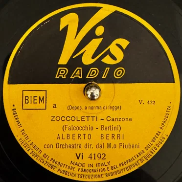 Zoccoletti / Straniera a Napule by Alberto Berri - album cover