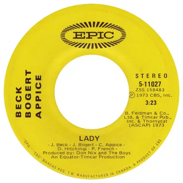 Lady by Beck Bogert Appice - album cover