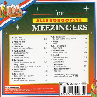 De allergrootste meezingers by Various Artists - album cover
