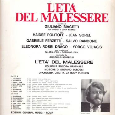 L'Etá Del Malessere (Colonna Sonora Originale Del Film)