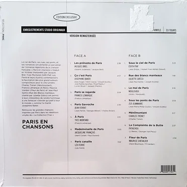 Paris en chansons by Various Artists - album cover