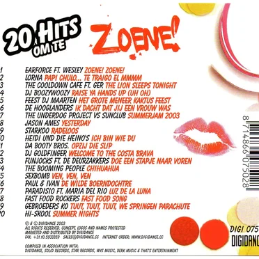 20 Hits om te zoene! by Various Artists - album cover