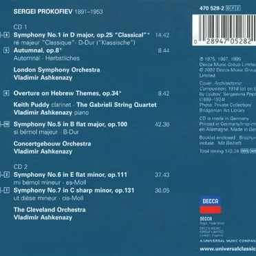 Symphonies nos. 1, 5, 6 & 7 / Autumnal / Overture on Hebrew Themes